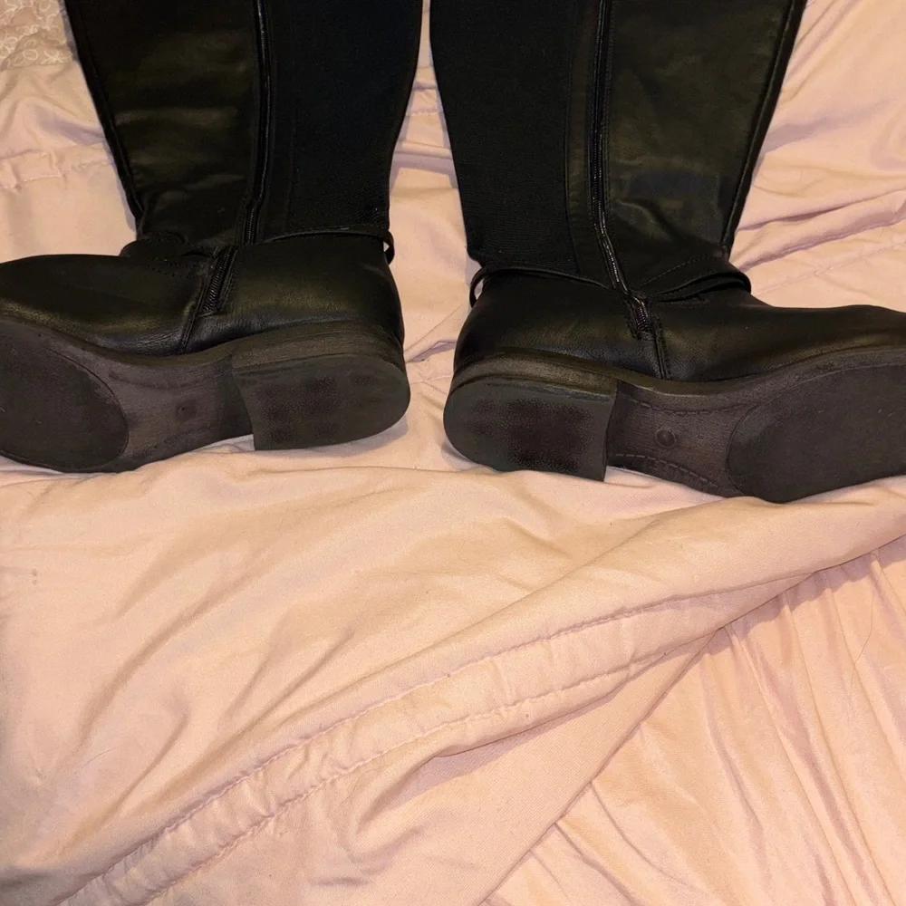 Lane Bryant Black Knee Boots Size 10 Plus Size Women’s Riding Boot Tall